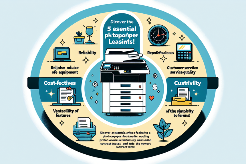 découvrez les principaux critères à prendre en compte pour choisir la meilleure offre de leasing de photocopieur pour votre entreprise. conseils et indications pour une décision éclairée.